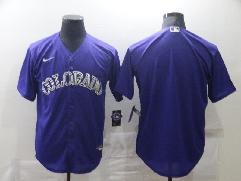 Cheap Men Colorado Rockies Blank Purple Game Nike MLB Jerseys